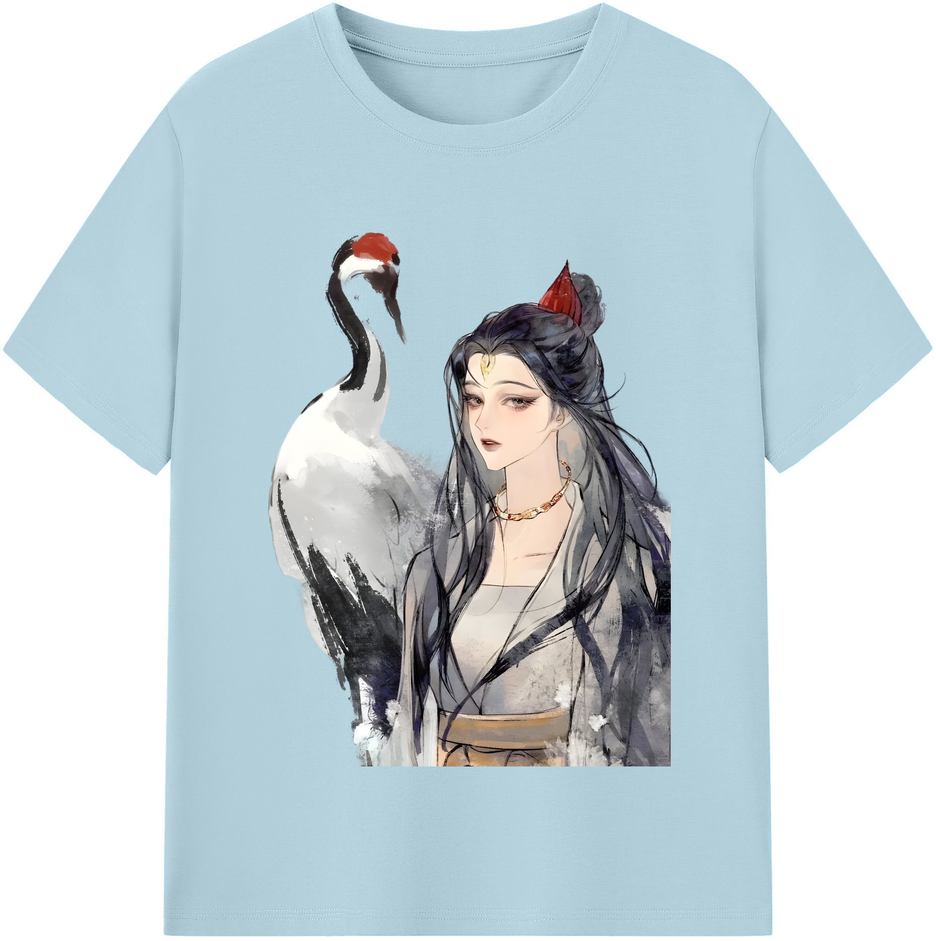 （画像用） Ne Zha 2 ナタ 魔童の大暴れ 綿100％半袖Tシャツ（フロントプリント）
